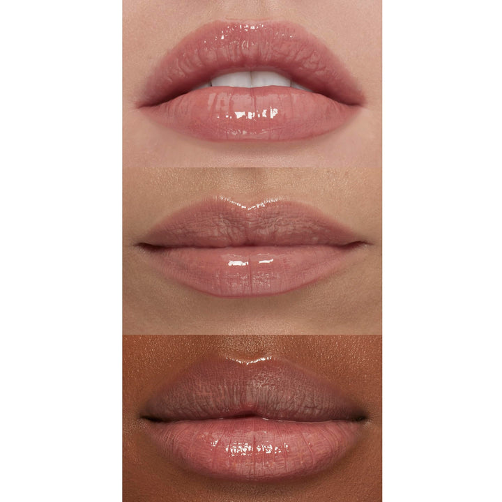 e.l.f. Lip Plumping Gloss, Hydrating, Nourishing, Invigorating, High-Shine, Plumps, Volumizes, Cools, Soothes, Champagne Glam, Shimmer, 0.1 Oz