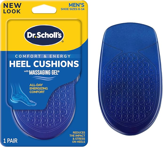 Dr. Scholl's Heel Cushions with Massaging Gel Advanced // All-Day Shock Absorption and Cushioning to Relieve Heel Discomfort