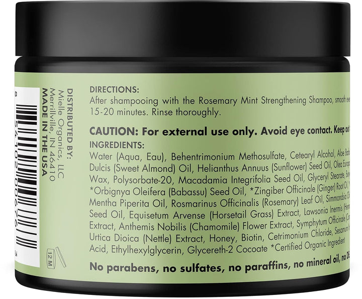 Mielle Organics Rosemary Mint Hair Mask with Biotin, 12 oz