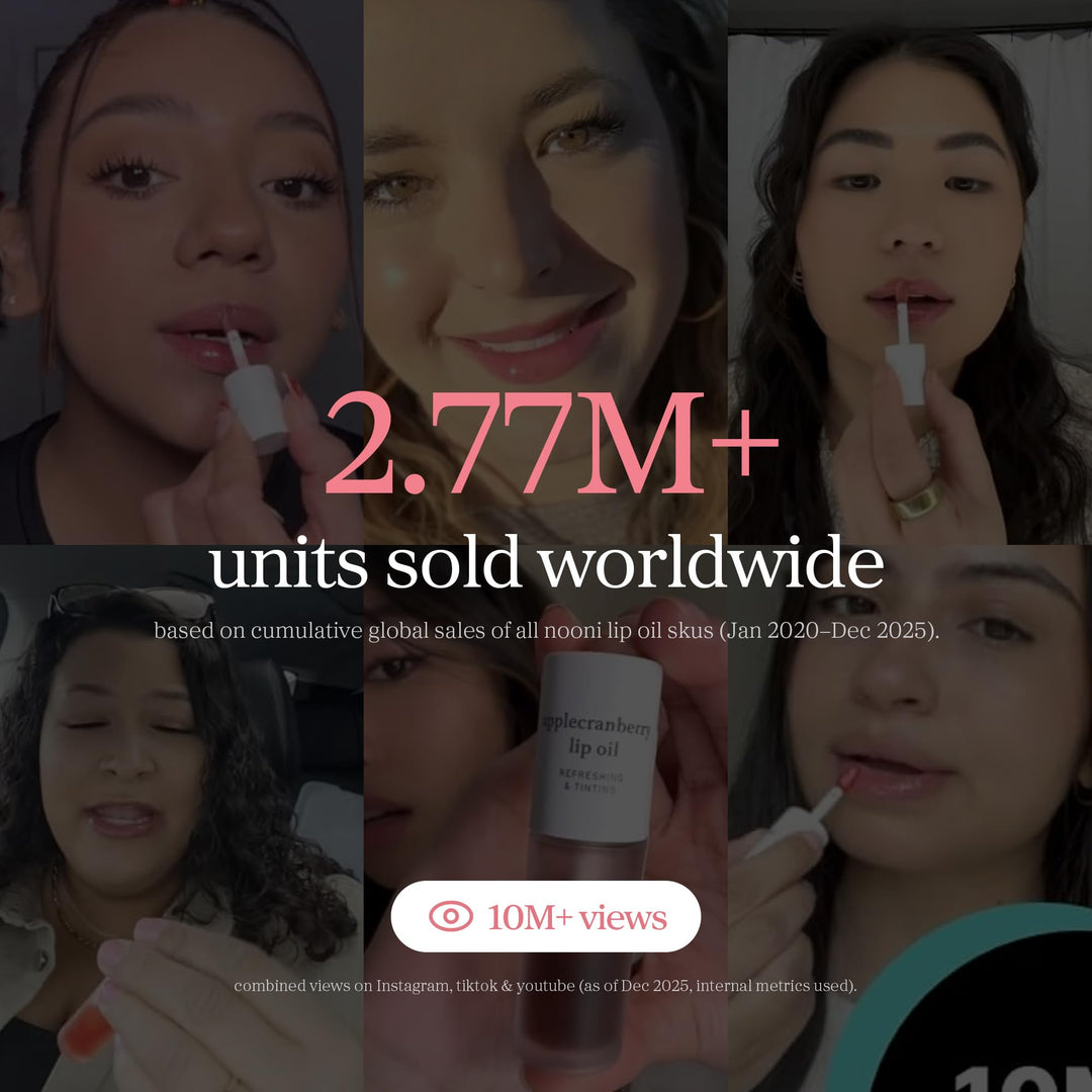 NOONI Korean Lip Oil - Applemint | Long-Lasting, Moisturizing, Plumping, Revitalizing for Dry Lips, Waterproof, No Peel Off, Hydrating, Nourishing Crystal Clear Lip Stain, 0.12 FL Oz