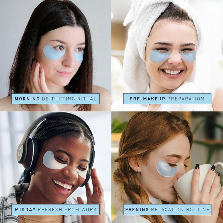 Enaskin Naturals Under Eye Patches for Dark Circles: 30 Pairs Retinol Collagen Eye Gels Mask - Reduce Wrinkles Puffy &amp; Bags - Skin Treatment Pads - Anti Aging Moisturizer For Women (Blue)