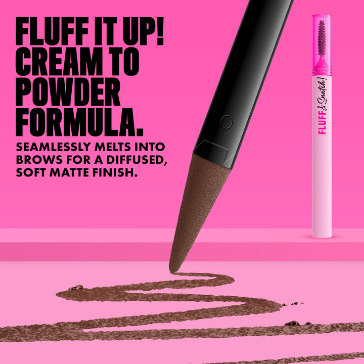 NYX PROFESSIONAL MAKEUP Fluff &amp; Snatch Brow Powder Pen, Cream To Powder Eyebrow Pen For Soft, Defined Brows, Smudge and Transfer-Resistant Formula