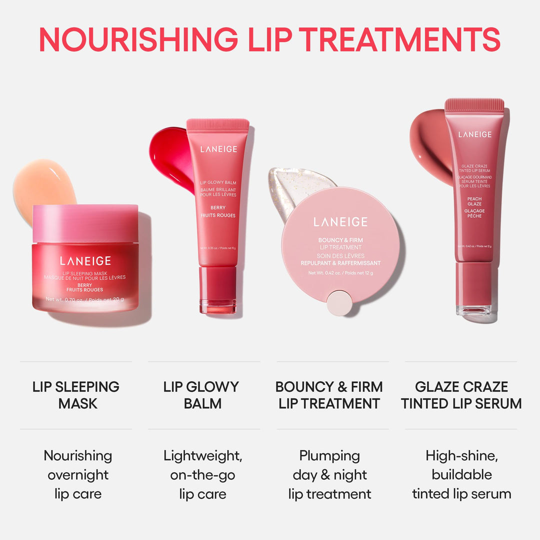 LANEIGE Lip Sleeping Mask: Korean Overnight Treatment For Dry Lips | Hydrating &amp; Nourishing Overnight Lip Treatment Mask with Vitamin C, Shea &amp; Murumuru Seed Butter
