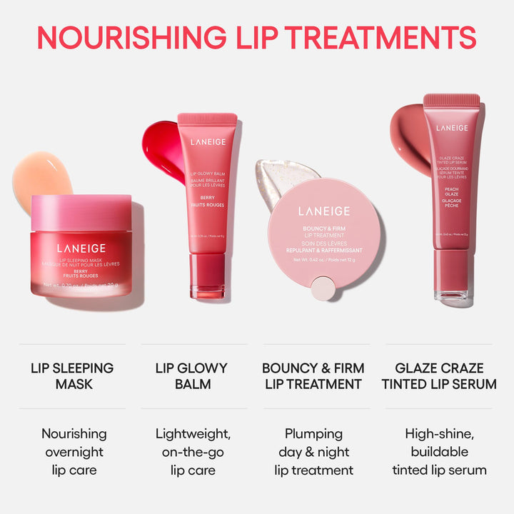 LANEIGE Lip Sleeping Mask: Korean Overnight Treatment For Dry Lips | Hydrating &amp; Nourishing Overnight Lip Treatment Mask with Vitamin C, Shea &amp; Murumuru Seed Butter