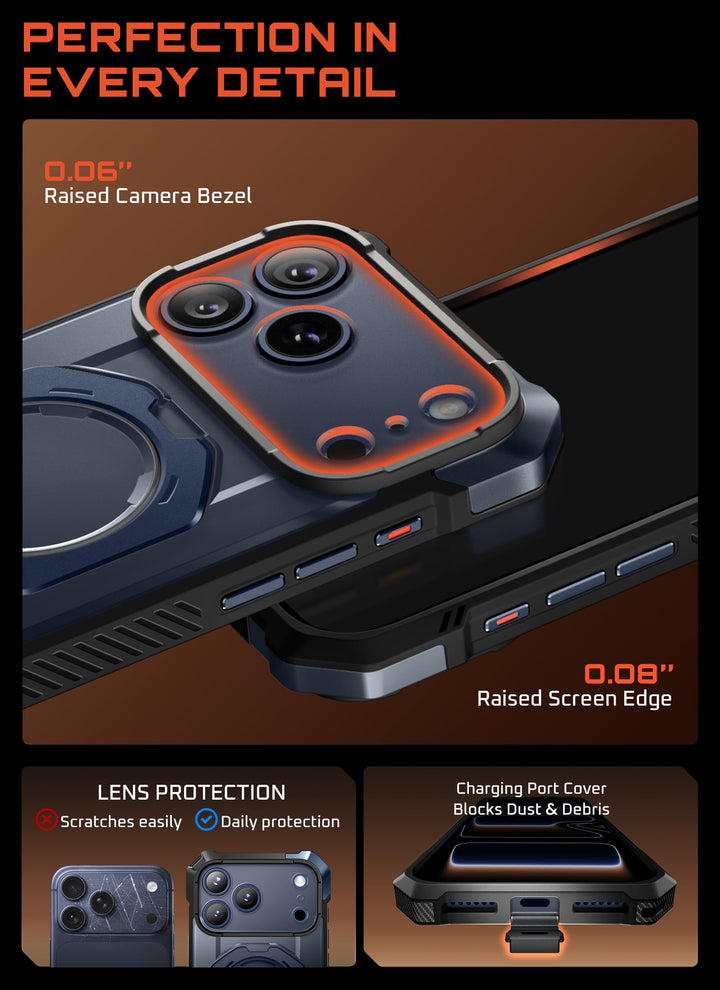 SUPCASE for iPhone 17 Pro Max Case with Kickstand (Unicorn Beetle Grip), [Camera Control Cover] [Compatible with MagSafe] [Military-Grade Drop Protection] Heavy Duty Magnetic Phone Case
