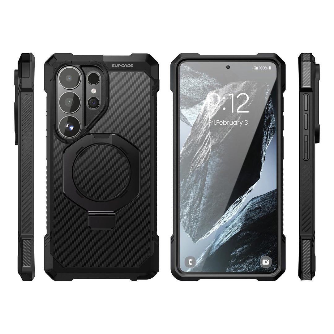 غطاء SUPCASE لهاتف Samsung Galaxy S26 Ultra مع حامل مدمج، ولوحة خلفية شفافة من البولي كربونات، ومغناطيس قوي، ومتوافق مع MagSafe، وحماية فائقة المتانة، ومقاوم للانزلاق، بتصميم Unicorn Beetle Grip