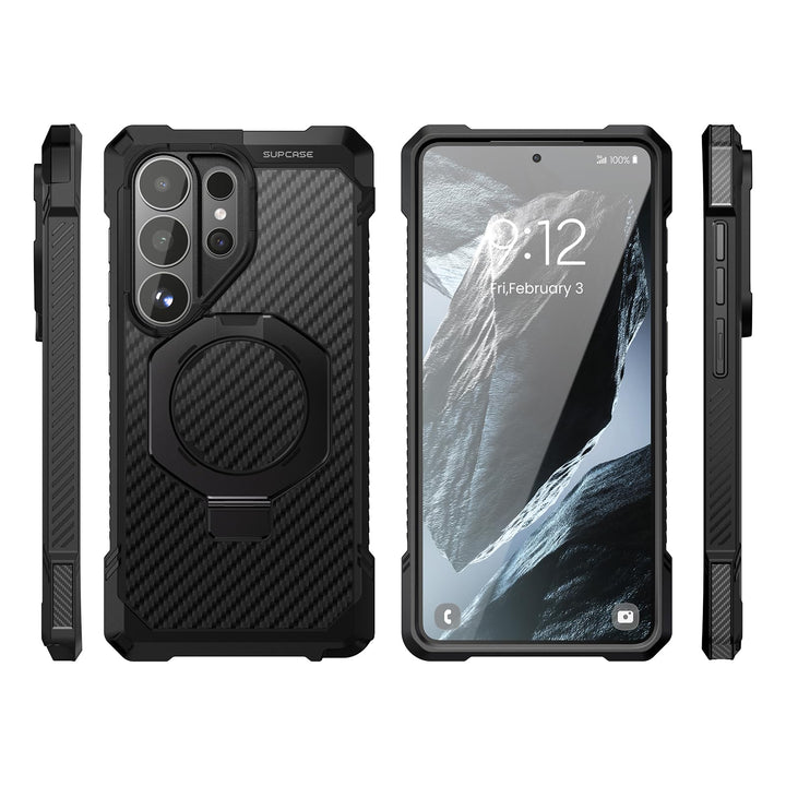 غطاء SUPCASE لهاتف Samsung Galaxy S26 Ultra مع حامل مدمج، ولوحة خلفية شفافة من البولي كربونات، ومغناطيس قوي، ومتوافق مع MagSafe، وحماية فائقة المتانة، ومقاوم للانزلاق، بتصميم Unicorn Beetle Grip