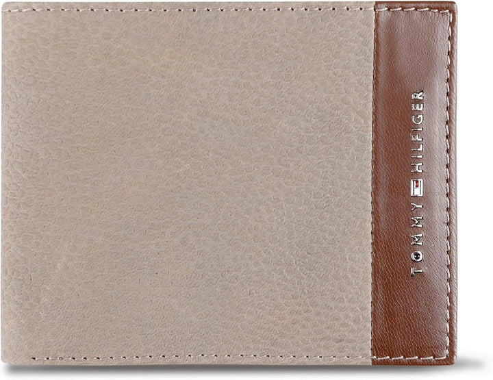 Tommy Hilfiger 31TL130106 Men's RFID Everyday Slimfold Wallet - Taupe/Tan