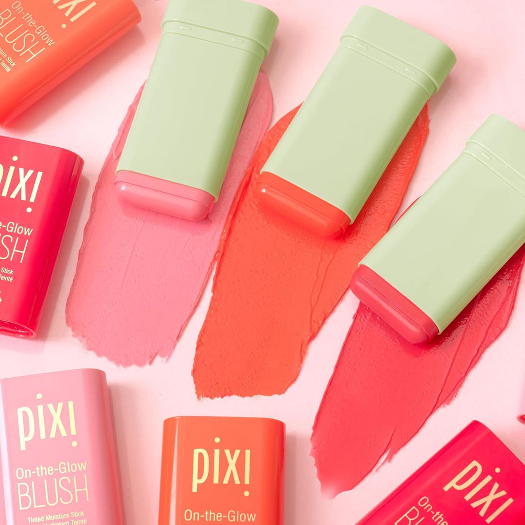 Pixi On-the-Glow Blush Stick , Hydrating Tinted Moisture Stick for Cheeks and Lips with Ginseng, Aloe Vera and Fruit Extracts, Twist-Up Design, Paraben-Free, 19g / 0.6 oz