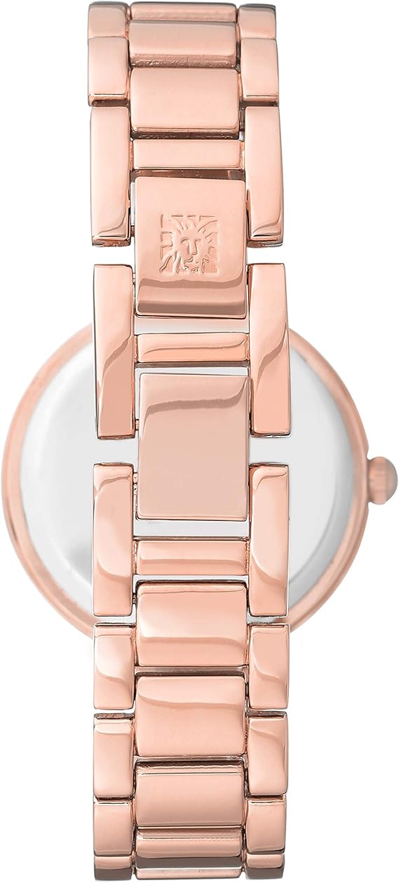 Anne Klein Women's AK/1362RGRG Rose Gold-Tone Diamond-Accented Bracelet Watch
