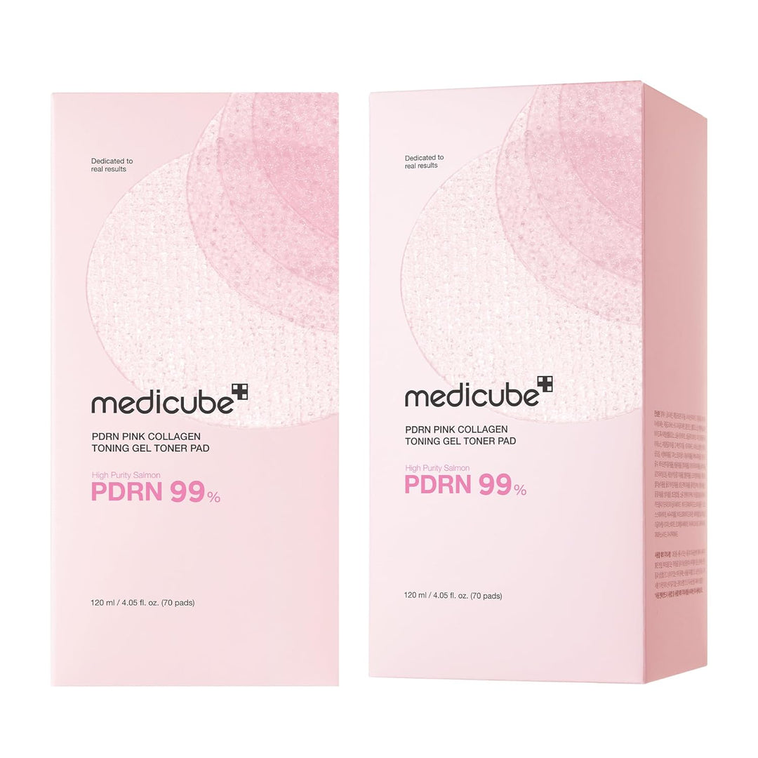 medicube Toner Pads Salmon DNA PDRN Pink Collagen Jelly Pad | Korean Gel Toner Pad | Niacinamide, Madecassoside, Retinol | Soothing, Radiance, Uneven Skin Tone | Korean Skin Care | 70 Pads (1 Pack)
