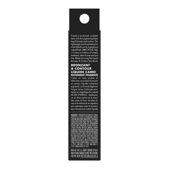 e.l.f. Camo Liquid Bronzer & Contour, Silky Highly Pigmented Formula, Creates a Long-Lasting Bronzed Glow & Natural Look, Vegan & Cruelty-Free