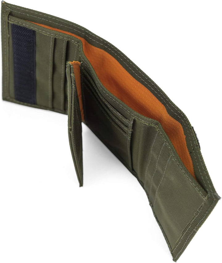 Timberland PRO Men's Cordura Nylon RFID Trifold Wallet with ID Window, Olive