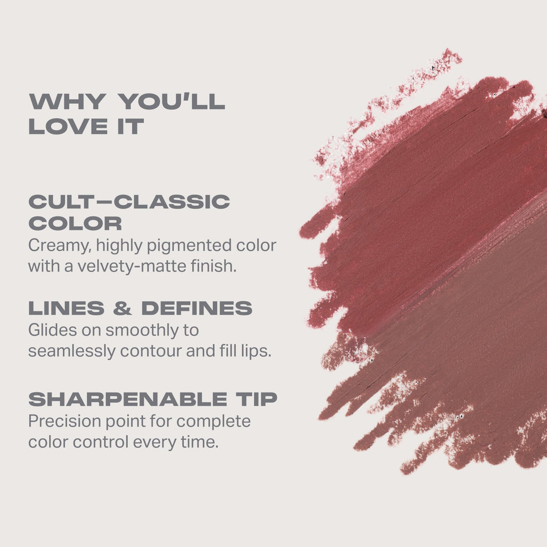 Morphe Signature Lip Liner Pencil - Creamy, Long Lasting Definer for Precise Shaping and Filling - Lip Makeup Essential with Smooth Glide - Professional Lipliner Pencil