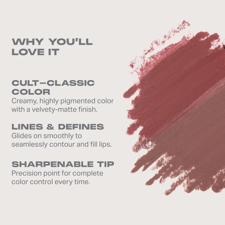 Morphe Signature Lip Liner Pencil - Creamy, Long Lasting Definer for Precise Shaping and Filling - Lip Makeup Essential with Smooth Glide - Professional Lipliner Pencil