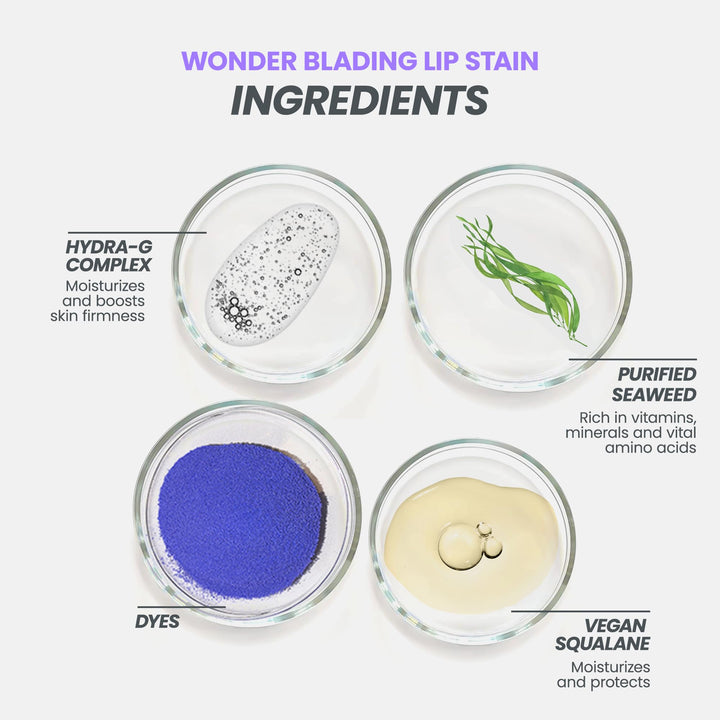 Wonderskin Wonder Blading All Day Lip Stain Peel Off Masque - Long Lasting, Waterproof and Transfer Proof Nude Lip Tint, Matte Finish Peel Off Lip Stain