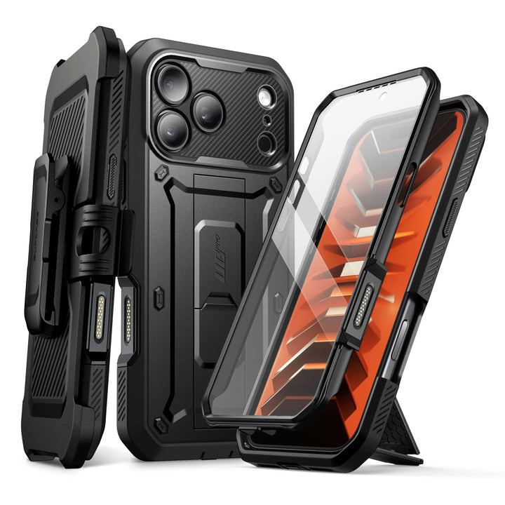 SUPCASE for iPhone Case, Belt Clip, Military-Grade Protection, Built-in Kickstand &amp; Screen Protector, Camera Control, Heavy-Duty Phone Case, Unicorn Beetle Pro