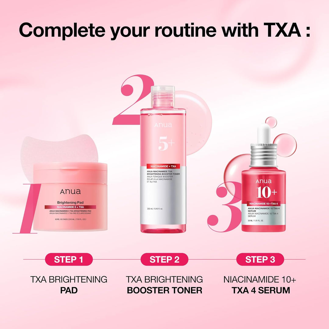 Anua Niacinamide 10 + TXA 4 Serum, Dark Spot Care, Hyaluronic Acid, Tranexamic Acid, Lightweight &amp; Hydrating All-in-One Daily Facial Serum for Glass Skin, Korean Skincare, 1.01 fl.oz