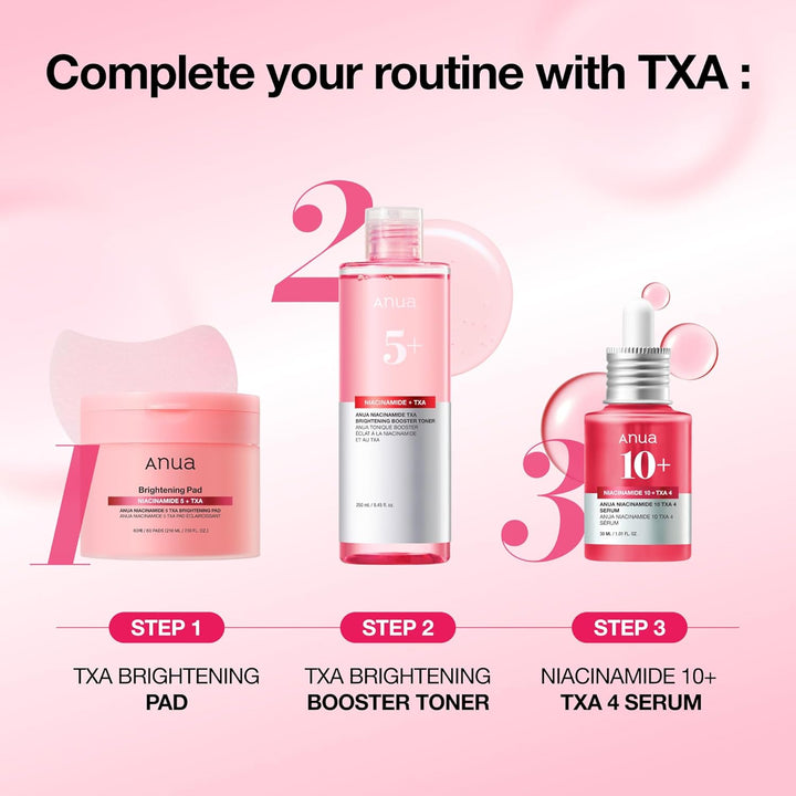 Anua Niacinamide 10 + TXA 4 Serum, Dark Spot Care, Hyaluronic Acid, Tranexamic Acid, Lightweight &amp; Hydrating All-in-One Daily Facial Serum for Glass Skin, Korean Skincare, 1.01 fl.oz