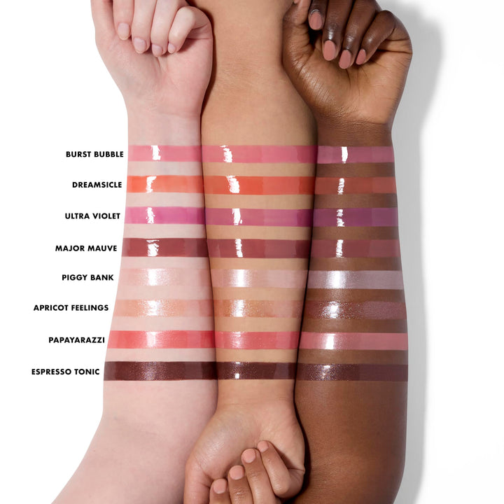 e.l.f. Glow Reviver Plumping Lip Oil, Tinted Lip Plumper For A High-Shine, Plump Finish, Infused With Jojoba Oil, Vegan &amp; Cruelty-Free, Apricot Feelings