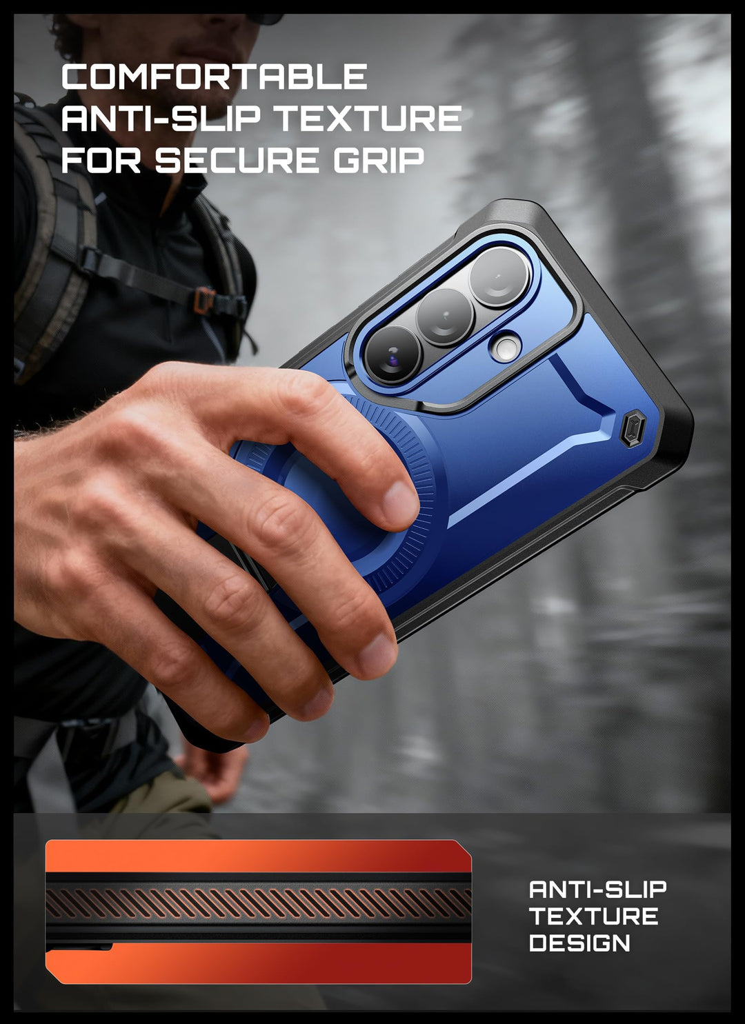 حافظة SUPCASE لسلسلة Samsung Galaxy S26 مزودة بحامل مدمج، وحماية بمعيار عسكري، ومتوافقة مع MagSafe، ومشبك حزام قابل للفصل، وواقي شاشة وإطار أمامي مدمجين، UBPro Mag