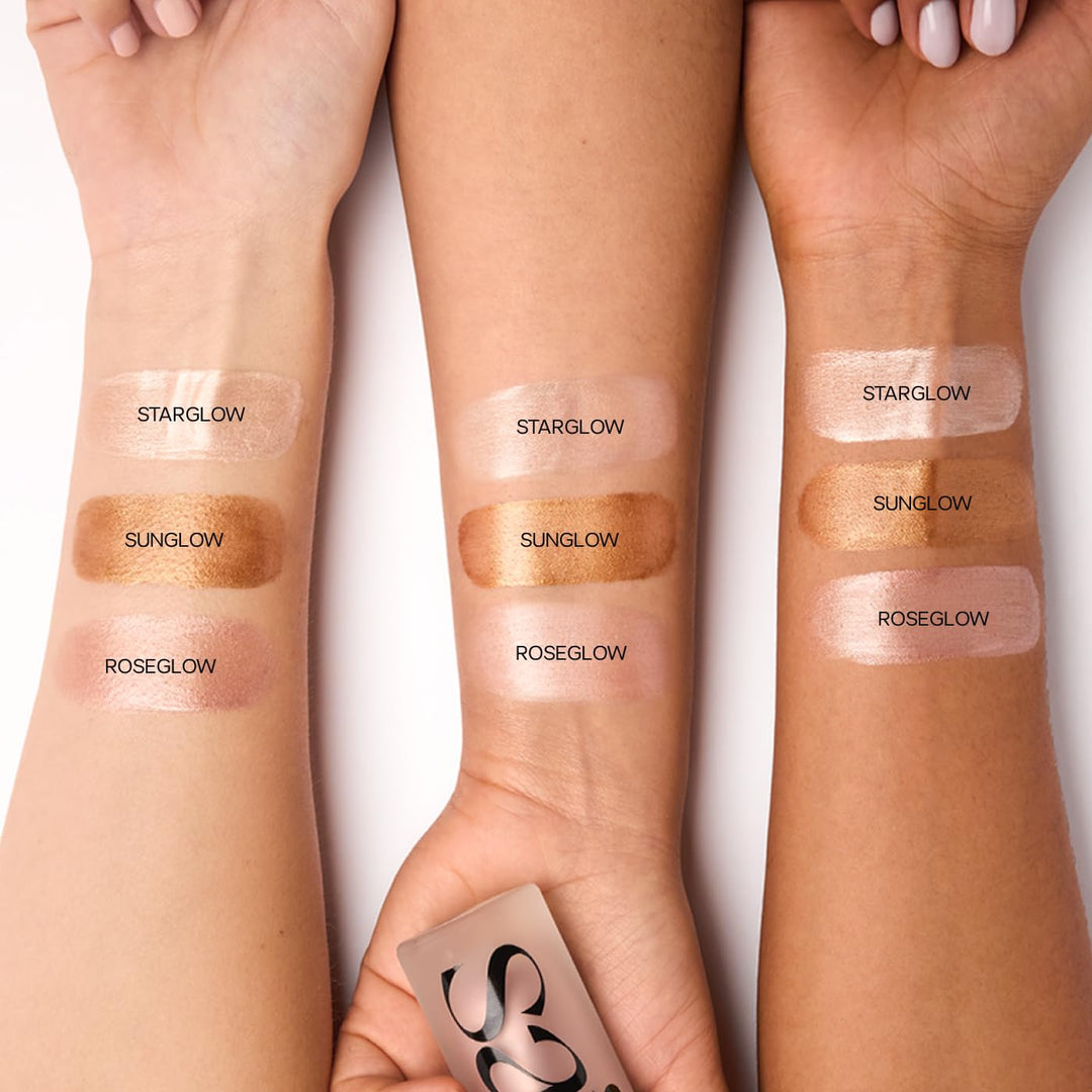 Saie Mini Glowy Super Gel Lightweight Illuminator - Luminizer + Makeup Primer for Glowing Skin - Enriched with Vitamin C + Hydrating Squalane Oil
