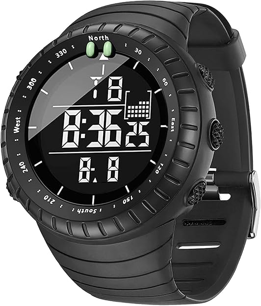 KXAITO Men's Watches Sports Outdoor Waterproof Military Watch Date Multi Function Tactics LED Face Alarm Stopwatch for Men 6256