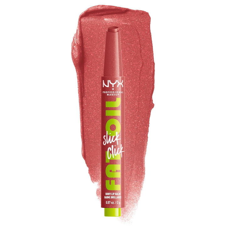 NYX PROFESSIONAL MAKEUP Fat Oil Slick Click, Lightweight, Buildable, Pigmented Vegan Lip Balm