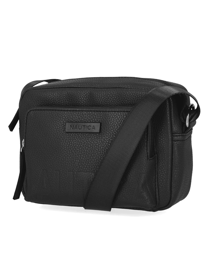 Black shoulder bag with Nautica logo