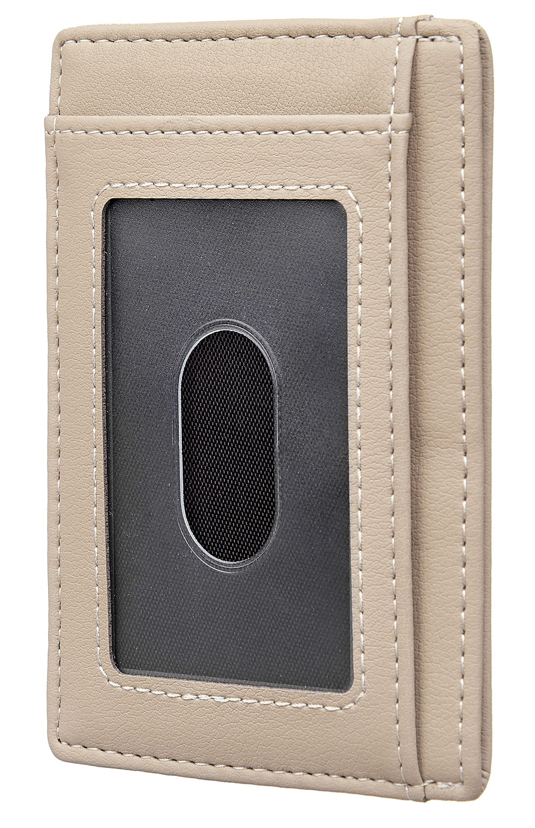 Travelambo Front Pocket Minimalist Leather Slim Wallet RFID Blocking Medium Size