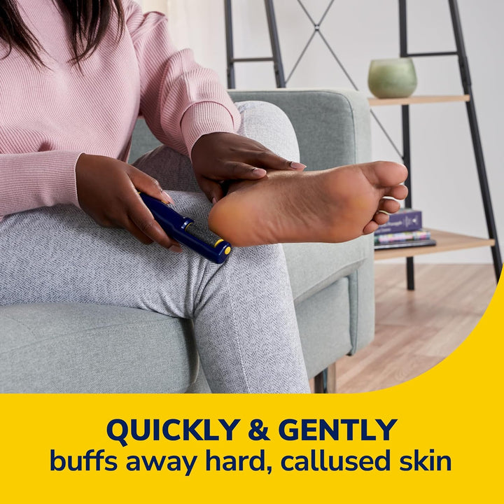 Dr. Scholl's Callus Remover Electronic Foot File, Electric Hard Skin Removal for Feet, Effortless Soft Smooth Skin in Minutes.