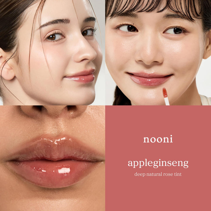 NOONI Korean Lip Oil - Applemint | Long-Lasting, Moisturizing, Plumping, Revitalizing for Dry Lips, Waterproof, No Peel Off, Hydrating, Nourishing Crystal Clear Lip Stain, 0.12 FL Oz