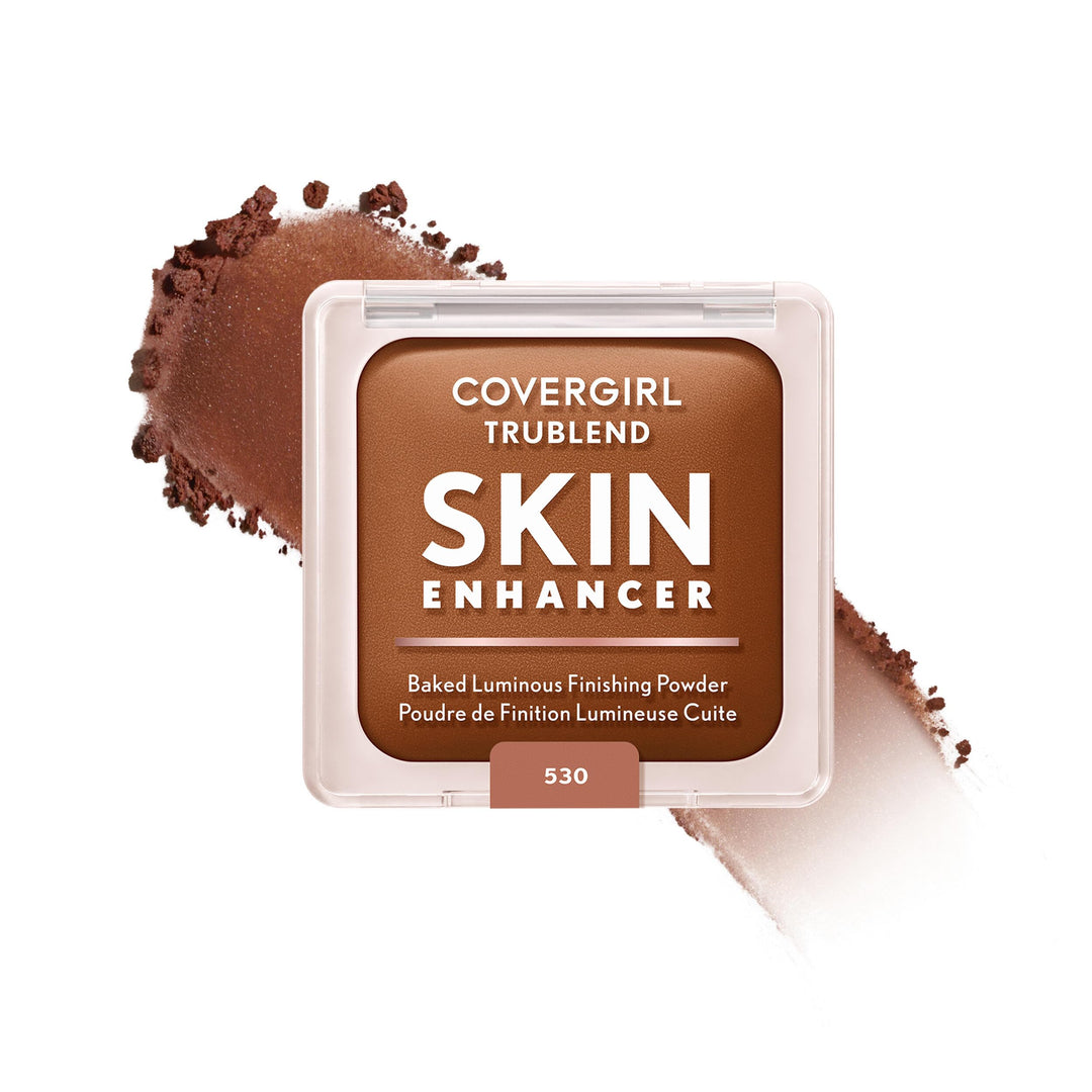 COVERGIRL TruBlend Skin Enhancer Baked Luminous Finishing Face Powder, with Hyaluronic Acid and White Rose Extract, Sheer &amp; Buildable