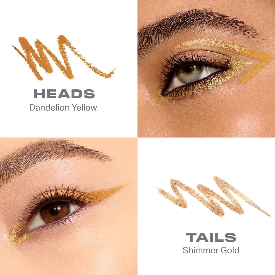 Morphe Bi-Liner Dual-Ended Gel Eyeliner Pencil - Matte &amp; Metallic Eye Liner Duo with Long Lasting Waterproof Color for Precise and Smoked Eye Makeup Looks
