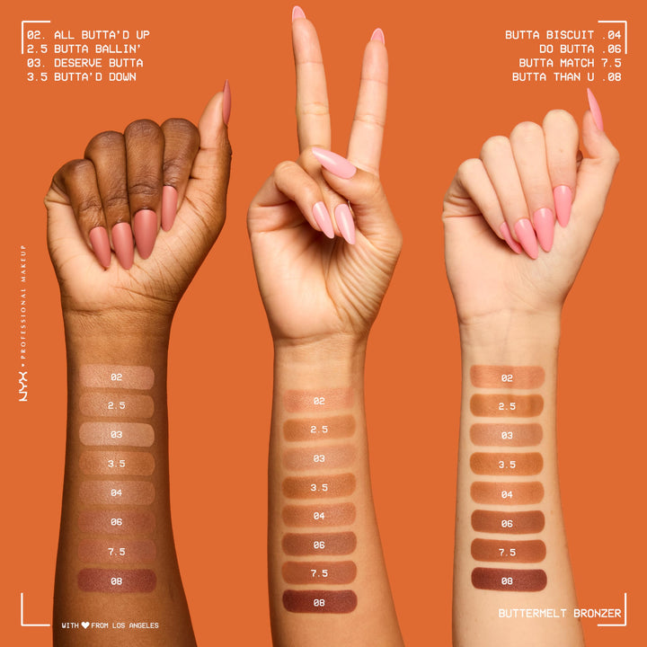 NYX PROFESSIONAL MAKEUP Matte Buttermelt Bronzer, Longwear Face Makeup with Up to 12 Hours of Wear, Vegan Formula 0.17 Ounce