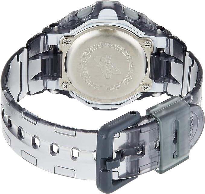 Casio Baby-G BG169R-8B Face Protector Ion-Plated Metal Grey Blue Watch Digital