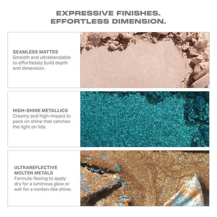 Morphe ChromaPlus 6-Pan Eyeshadow Palette - High Pigment Eye Makeup with Shimmer, Matte &amp; Metallic Eye Shadow - Neutral Eyeshadow Makeup Collection for All-Day Wear