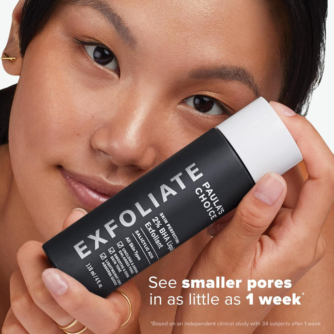 Paula's Choice Skin Perfecting 2% BHA Liquid Salicylic Acid Exfoliant, Gentle Facial Exfoliator for Blackheads, Large Pores, Wrinkles & Fine Lines