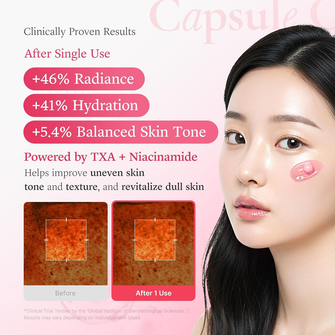 medicube Capsule Cream with TXA + Niacinamide | Dual Radiance Moisturizer Ideal for Use After Spot Care, Uneven Skin Tone &amp; Texture &amp; Hydration | 99% Pure Tranexamic Acid | Korean Skincare, 1.94 oz
