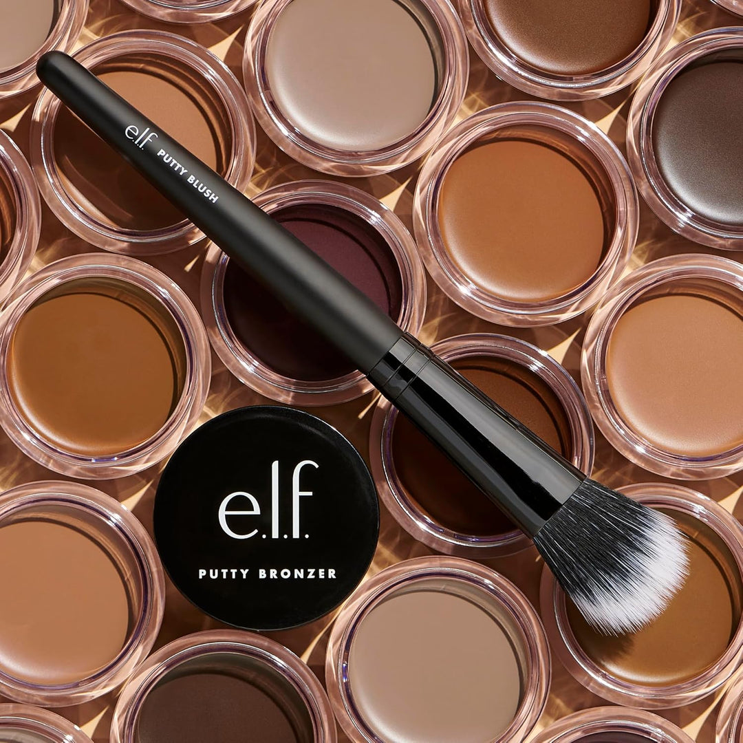 e.l.f. Putty Blush Brush, Vegan Makeup Tool, Flawlessly Applies Putty & Cream Formulas, Creates Airbrushed Effect