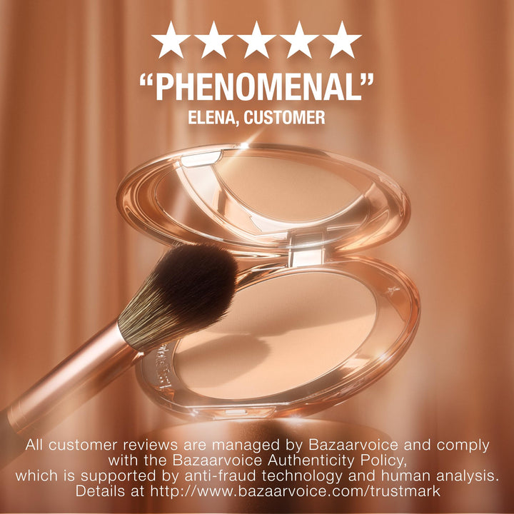 Charlotte Tilbury Airbrush Flawless Finish Setting Powder - Pore-Blurring Pressed Powder for Face Makeup to Minimize Shine with a Soft-Focus Finish - Full Size