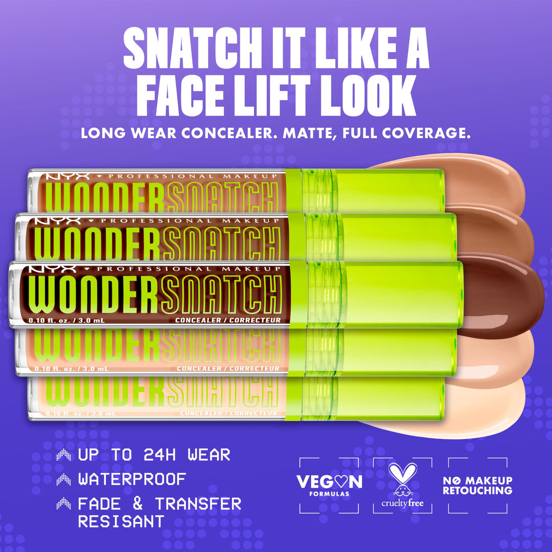 NYX PROFESSIONAL MAKEUP Wonder Snatch Concealer, Brightening, Lifting &amp; Snatching Full Coverage Makeup Concealer with 24HR Wear, Vegan &amp; Cruelty Free - Fair