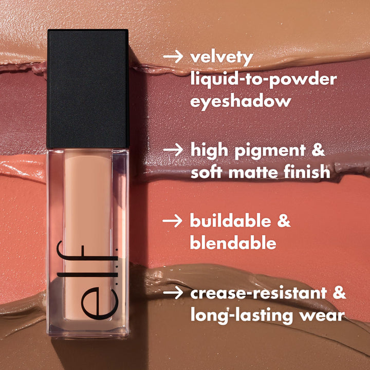 e.l.f. Liquid Velvet Eyeshadow, Crease-Resistant Liquid-to-Powder Eyeshadow For A Rich, Soft-Matte Finish, Vegan & Cruelty-Free