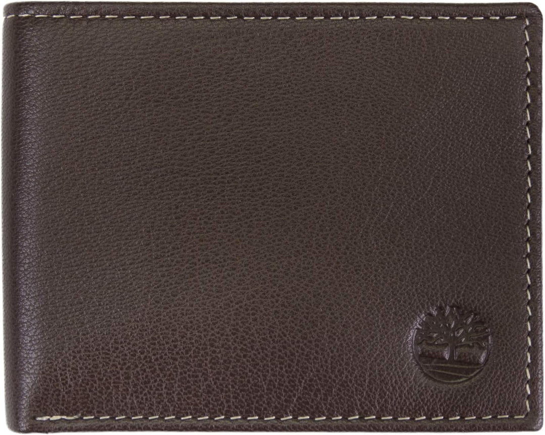 Timberland D10218/01 mens Leather Wallet With Attached Flip Pocket, Brown (Blix)