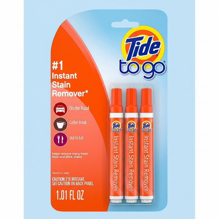 Tide Stain Remover for Clothes, Pocket Size, 3 Count
