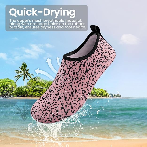 SEEKWAY Water Shoes Women Men Adult Quick-Dry Aqua Socks Barefoot Non Slip for Beach Swim River Pool Lake surf Black SK002