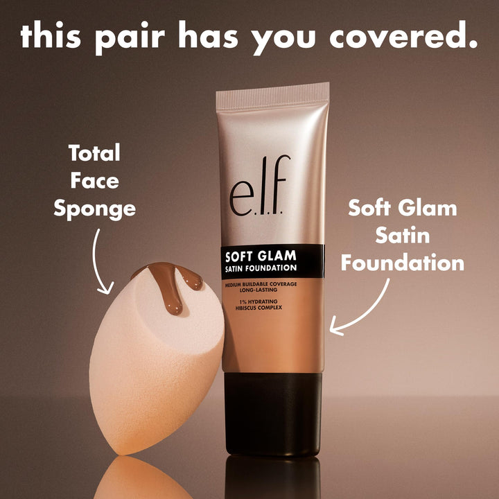 e.l.f. Soft Glam Foundation, Medium Coverage, Long-Lasting & Buildable Foundation For A Smooth, Satin Finish, Vegan & Cruelty-Free, 32 Medium Neutral