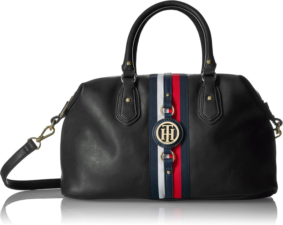 Tommy Hilfiger Women's Jaden Satchel Crossbody Bag - Black