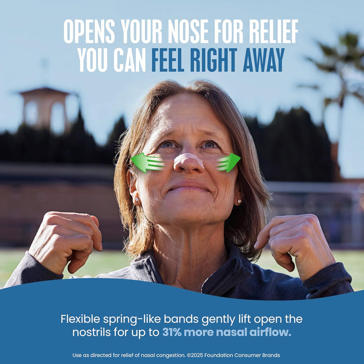Breathe Right Extra Strength, Nasal Strips, Drug Free Nasal Congestion Relief for Better Breathing, Help Relieve Snoring, 26ct