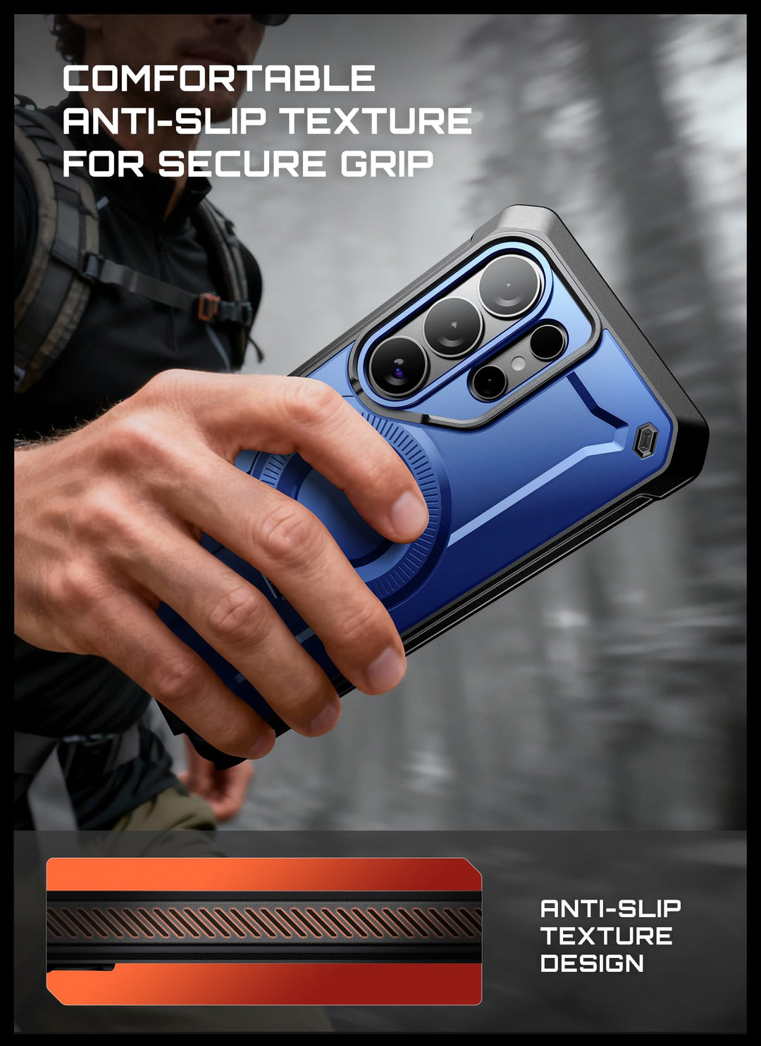 حافظة SUPCASE لسلسلة Samsung Galaxy S26 مزودة بحامل مدمج، وحماية بمعيار عسكري، ومتوافقة مع MagSafe، ومشبك حزام قابل للفصل، وواقي شاشة وإطار أمامي مدمجين، UBPro Mag